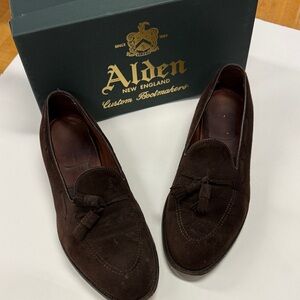 Alden Men's Dark Brown Tassel Loafers